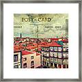 Postcard Of Porto Framed Print