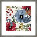 Posy Watercolor Poppies Ii Framed Print