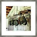 Pots In Kitchen Framed Print