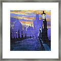 Prague Charles Bridge Sunrise Framed Print