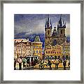 Prague Old Town Squere After Rain Framed Print
