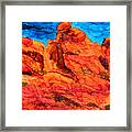 Praying Lady At Red Rock Canyon 2 Framed Print