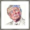 President Donald Trump Portrait Framed Print