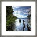 Priest Lake Houseboat 7001 Framed Print