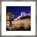 Prince Palace Of Monaco And Statue To Prince Albert Framed Print