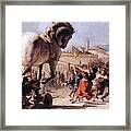Procession Of The Trojan Horse Framed Print