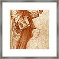 Profile Study Of A Standing Saint Holding A Book With Subsidiary Studies Of Three Additional Figures Framed Print