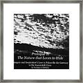 Prologue To The Nature That Loves To Hide Framed Print