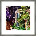 Provence Village Street In Spring Framed Print
