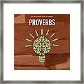 Proverbs Books Of The Bible Series Old Testament Minimal Poster Art Number 20 Framed Print