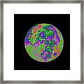 Psychedelic Full Moon Framed Print