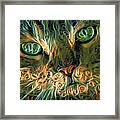 Psychedelic Tabby Cat Art Framed Print