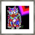 Psycho Dizzycat Framed Print