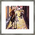 Pulling Up The Rear In Mexico Framed Print