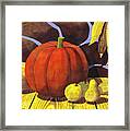 Pumpkin Still Life - Homage To Jon Gnagy Framed Print