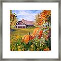 Pumpkins In The Fall. Framed Print