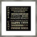 Punta Cana Famous Landmarks Framed Print