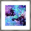 Purple And Blue Abstract Art Framed Print