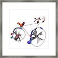 Purple Bicycle Framed Print