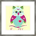 Purple Owl Framed Print