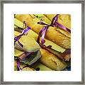 Purple Ribboned Sandwiches Framed Print