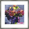 Purple Sash Bouquet Framed Print