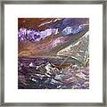 Purple Sea Storm Framed Print