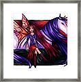 Purple Unicorn With Fairy Friend Framed Print