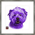 Purple West Highland Terrier Mix - 8674 - Wb Framed Print