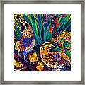 Quail Family Framed Print