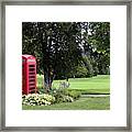 Quaint Cell Phone Booth Framed Print