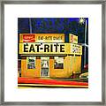 Quiet Night At Eat Rite Diner Framed Print