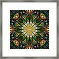 Quilted Flower Abstract Framed Print