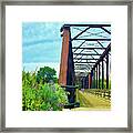 Railroad Bridge Garden Framed Print