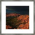 Rainbow And Thunderstorm Bryce Canyon National Park Utah Framed Print