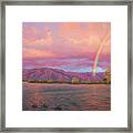 Rainbow At Sunset Framed Print