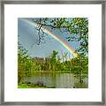 Rainbow At The Lake Framed Print