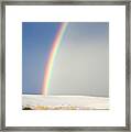 Rainbow At White Sands Framed Print