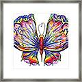 Rainbow Butterfly Illustration Framed Print