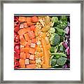 Rainbow Veg Framed Print