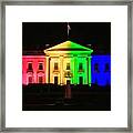 Rainbow White House Framed Print