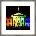 Rainbow White House  - Washington Dc Framed Print