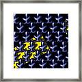 Raindance Iii - March Of The Blue People Framed Print