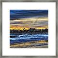 Rainy Beach Framed Print