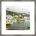 Rainy Day In Siglufjorour Framed Print