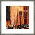 Rainy Evening Chicago Framed Print