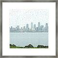 Rainy Skyline D040 Framed Print