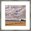 Ranch Land Along The Mountains Framed Print
