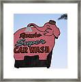 Rancho Super Car Wash Framed Print