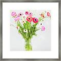 Ranunculus And Anemones Painterly Framed Print